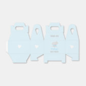 Cute Elephant Baby shower Blue Favor Box Bedankdoosjes (Uitgevouwen)