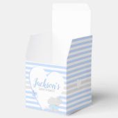 Cute Elephant Baby shower Blue Favor Box Bedankdoosjes (Geopend)