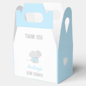 Cute Elephant Baby shower Blue Favor Box Bedankdoosjes (Geopend)
