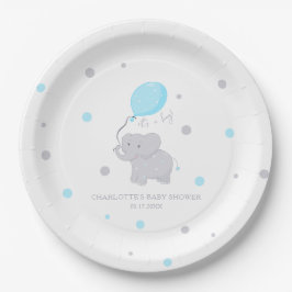 Cute Elephant Baby shower Boy Papieren Bordje