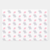 Cute Elephant Baby shower Girl Inpakpapier Vel (Voorkant)