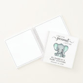 Cute Elephant Baby shower Guest Book Notitieboek (Binnen)