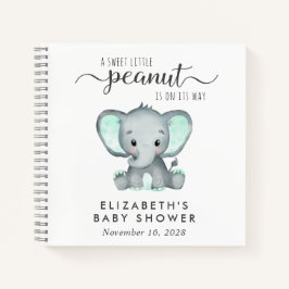 Cute Elephant Baby shower Guest Book Notitieboek