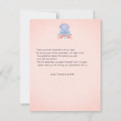 Cute Elephant Baby shower Hartelijk dank Bedankkaart (Achterkant)