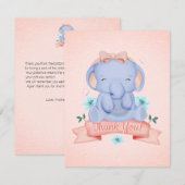 Cute Elephant Baby shower Hartelijk dank Bedankkaart (Voorkant / Achterkant)