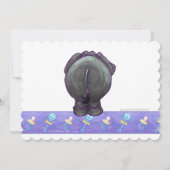 Cute Elephant Baby shower Kaart (Achterkant)
