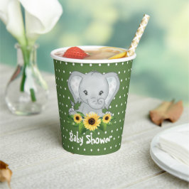 Cute Elephant Baby shower Papieren Bekers