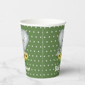 Cute Elephant Baby shower Papieren Bekers (Rechts)