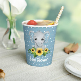 Cute Elephant Baby shower Papieren Bekers