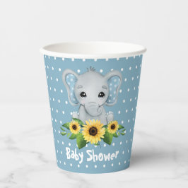 Cute Elephant Baby shower Papieren Bekers