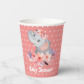 Cute Elephant Baby shower Papieren Bekers (Voorkant)