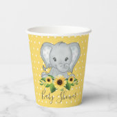 Cute Elephant Baby shower Papieren Bekers (Achterkant)