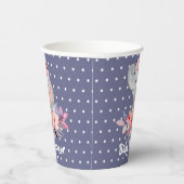 Cute Elephant Baby shower Papieren Bekers (Rechts)