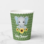 Cute Elephant Baby shower Papieren Bekers (Voorkant)
