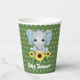 Cute Elephant Baby shower Papieren Bekers