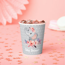 Cute Elephant Baby shower Papieren Bekers