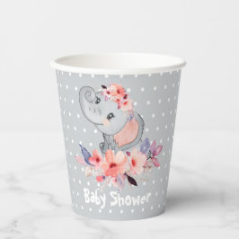 Cute Elephant Baby shower Papieren Bekers