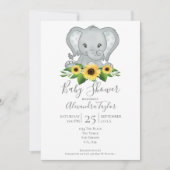 Cute Elephant Baby shower Persoonlijk Kaart (Voorkant)