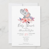 Cute Elephant Baby shower Persoonlijk Kaart (Voorkant)