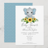 Cute Elephant Baby shower Persoonlijk Kaart (Voorkant / Achterkant)