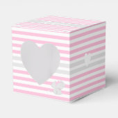 Cute Elephant Baby shower Pink Favor Box Bedankdoosjes (Voorkant Zijde)