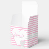 Cute Elephant Baby shower Pink Favor Box Bedankdoosjes (Geopend)
