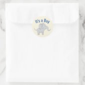 Cute Elephant Baby shower Ronde Sticker (Tas)