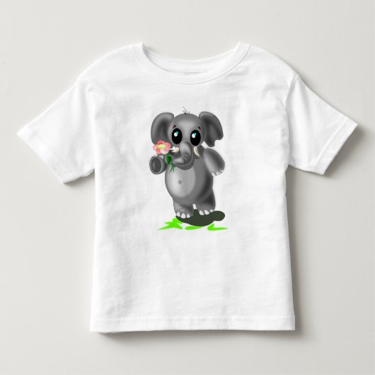 Cute Elephant Baby T-Shirt (Voorkant)
