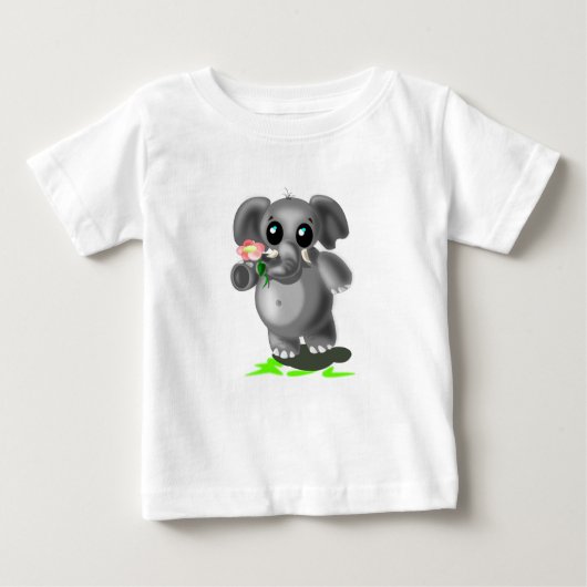 Cute Elephant Baby T-Shirt (Voorkant)