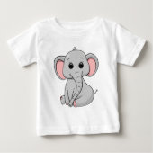Cute Elephant Baby T-Shirt (Voorkant)