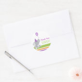 Cute Elephant & Balloon Birthday Bedankt Sticker (Envelop)
