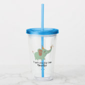 Cute Elephant Big Bedankt, Baby shower Bedankt Acryl Drinkbeker (Voorkant)