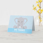 Cute Elephant Big Bedankt Blue Hartelijk dank Kaart (Gele Bloem)
