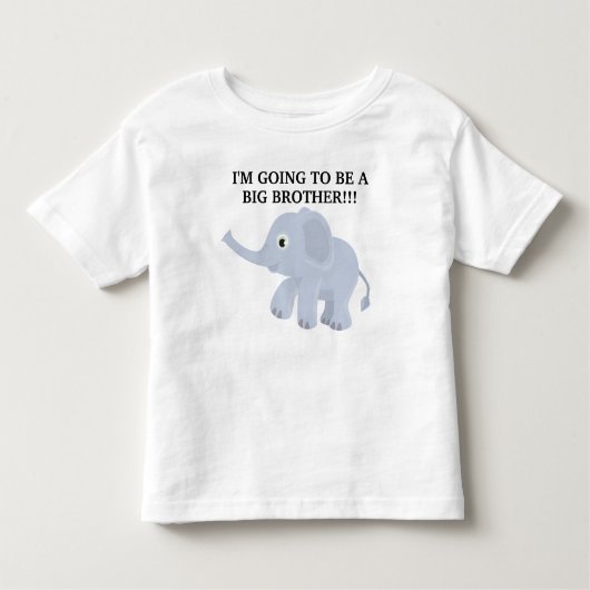 Cute Elephant Big Brother T Shirt (Voorkant)