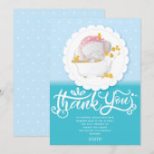 Cute Elephant Birthday Bedankkaart (Voorkant / Achterkant)