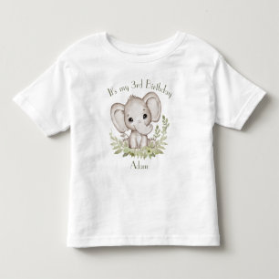 Cute Elephant Birthday Boy Kinder Shirts