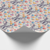 Cute Elephant Birthday Cadeaupapier (Hoek)