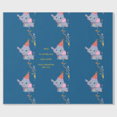 Cute Elephant Birthday  Cadeaupapier (Vlak)