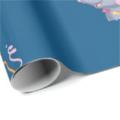 Cute Elephant Birthday  Cadeaupapier (Rol Hoek)