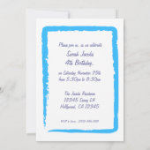 Cute Elephant Birthday Invites Kaart (Achterkant)