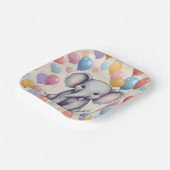 Cute Elephant Birthday Papieren Bordje (Gebogen)