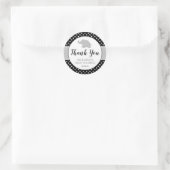 Cute Elephant Black White Polka Dot Baby shower Ronde Sticker (Tas)