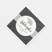 Cute Elephant Black White Polka Dot Baby shower Servet (Hoek)