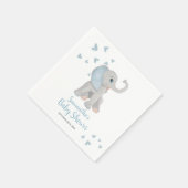 Cute Elephant Blue Waterverf Baby shower Elegant Servet (Hoek)