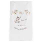 Cute Elephant Boho Floral Custom Year Birthday Klein Cadeauzakje (Voorkant)
