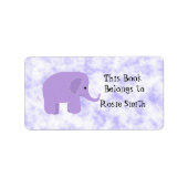 Cute Elephant Bookplate Etiket (Voorkant)