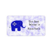 Cute Elephant Bookplate Etiket (Voorkant)