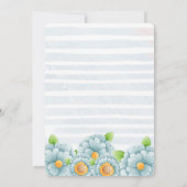 Cute Elephant Boy 1st Birthday Party Kaart (Achterkant)