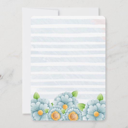 Cute Elephant Boy 2e verjaardag Uitnodiging (Achterkant)