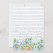 Cute Elephant Boy 3rd Birthday Party Invitation Kaart (Achterkant)